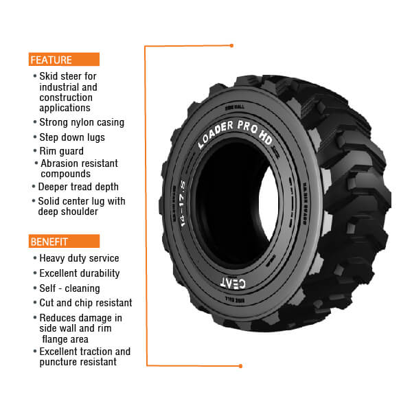 LOADER PRO HD Skid Steer Construction Tyre - CEAT Specialty India